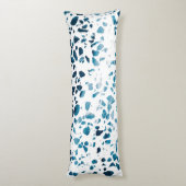 Abstracte marine Terrazzo Mosaic & Light Blue Patt Lichaamskussen (Achterkant (Verticaal))