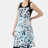 Abstracte marine Terrazzo Mosaic & Light Blue Patt Schort (Insitu)