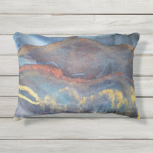 Abstracte marineblauw gouden Waterverf elegant mod