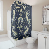 abstracte marineschok en ingewikkelde minimumkunst douchegordijn (In situ)