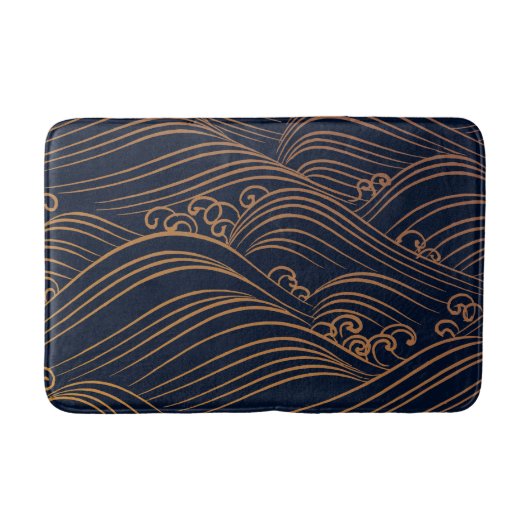 Abstracte marinier Blue Brown Badmat (Voorkant)