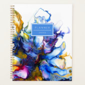 Abstracte marmer Fluid Art Planner (Voorkant)