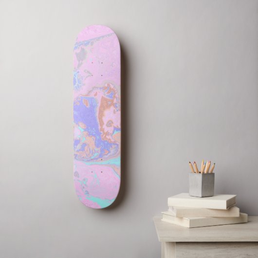 Abstracte marmer skateboard (Muurkunst)