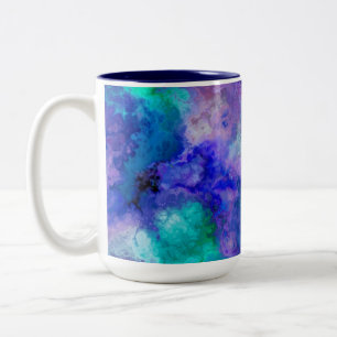 Abstracte marmer tweekleurige koffiemok