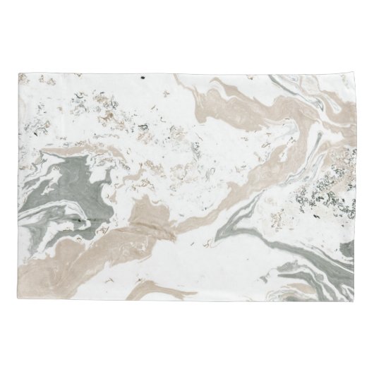 Abstracte marmer White Grey Ivory Modern Kussensloop (Achterkant)
