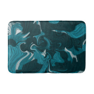 Abstracte marmerafbeelding Blauw Badmat
