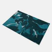 Abstracte marmerafbeelding Blauw Deurmat (Schuin)