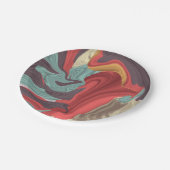 Abstracte marmerafbeelding kleurrijk papieren bordje (Gekanteld)