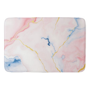 Abstracte Marmeren Waterverf in Pastel Pinks Blues Badmat