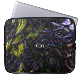 Abstracte Marmeren Werveling Moderne Kleurspatten Laptop Sleeve