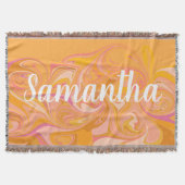 Abstracte marmerkunst in geel deken (Voorkant)