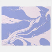 Abstracte marmerkunst in lavender en Blush Pink Fleece Deken (Voorkant (Horizontaal))