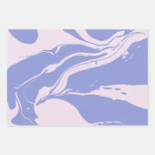 Abstracte marmerkunst in lavender en Blush Pink Inpakpapier Vel (Voorkant 3)