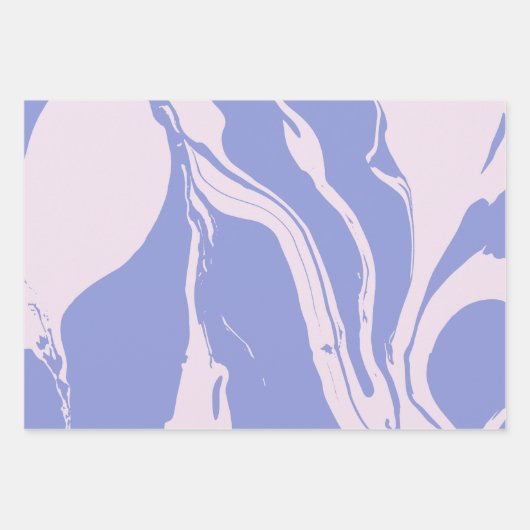 Abstracte marmerkunst in lavender en Blush Pink Inpakpapier Vel (Voorkant 2)
