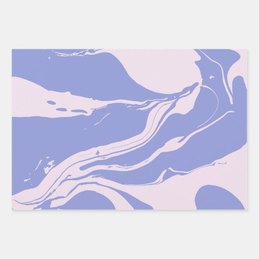 Abstracte marmerkunst in lavender en Blush Pink Inpakpapier Vel (Voorkant)