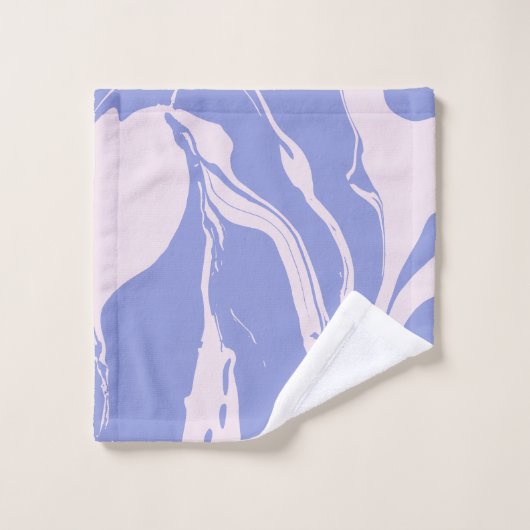 Abstracte marmerkunst in Lavender Paars en roze Bad Handdoek (Wasdoekje)