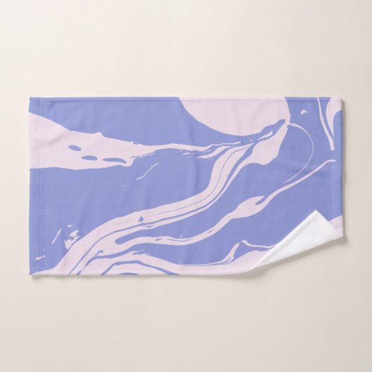Abstracte marmerkunst in Lavender Paars en roze Bad Handdoek (Handdoek)
