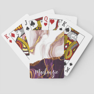 Abstracte marmertextuur pokerkaarten