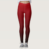 abstracte marsala maroon grijs bordeaux monogramme leggings (Voorkant)