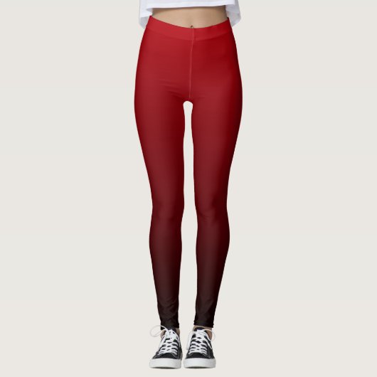 abstracte marsala maroon grijs bordeaux monogramme leggings (Voorkant)