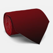 abstracte marsala maroon grijs bordeaux monogramme stropdas (Opgerold)