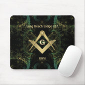 Abstracte Masonic Monogrammed Muismat (Met muis)