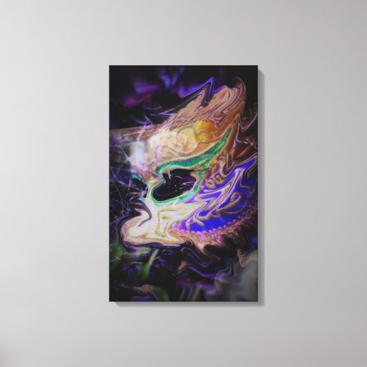 Abstracte Masquerade Masker Canvas Kunst (Voorkant)