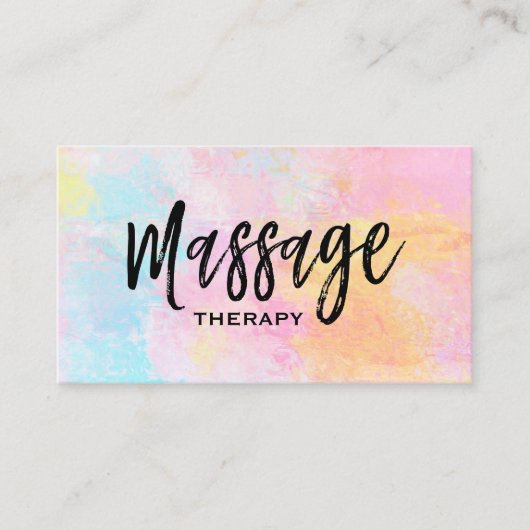 *~* Abstracte massagetherapie Visitekaartje (Voorkant)