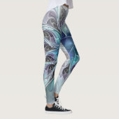 Abstracte matige bloem met blauw leggings (Rechts)