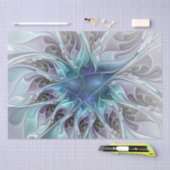 Abstracte matige bloem met blauw tissuepapier (Craft)