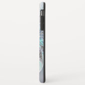 Abstracte matige fractale ventilator met blauw mon Case-Mate iPhone case (Achterkant/links)