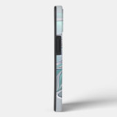 Abstracte matige fractale ventilator met blauw mon Case-Mate iPhone case (Achterkant / Rechts)