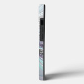 Abstracte matige fractale ventilator met blauw mon Case-Mate iPhone case (Achterkant / Links)