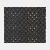 Abstracte matte zwarte vierkante textuur fleece deken (Voorkant (Horizontaal))