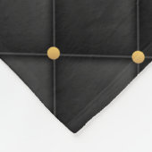 Abstracte matte zwarte vierkante textuur fleece deken (Hoek)