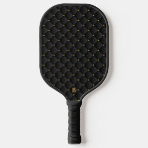 Abstracte matte zwarte vierkante textuur pickleball paddle