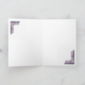 ABSTRACTE MAUVE FLOWER VERJAARDAG KAART (Binnen)