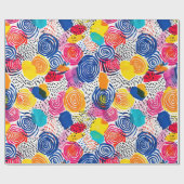 Abstracte Maximalist Kleurrijk Cadeaupapier (Vlak)