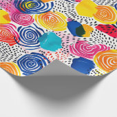 Abstracte Maximalist Kleurrijk Cadeaupapier (Hoek)