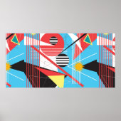 Abstracte meerkleurige achtergrond van geometrisch poster (Voorkant)