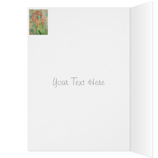 abstracte meerkleurige groenvormende dame retro (Binnen (Links))