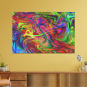 abstracte meerkleurige rook canvas afdruk (Insitu (Woonkamer))