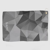 Abstracte meetbare zwarte meetkool golfhanddoek (Horizontaal)