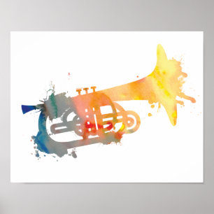 Abstracte Mellophone Poster
