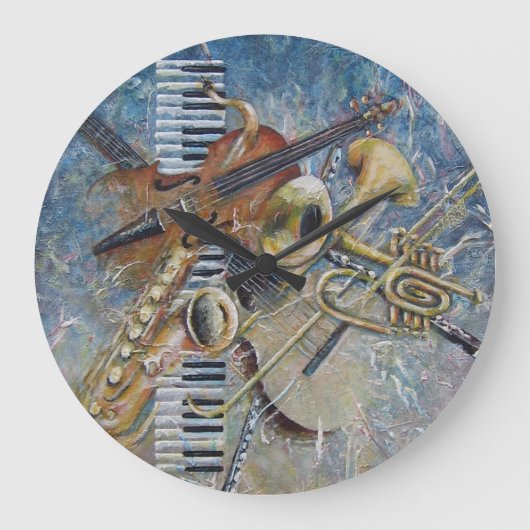 Abstracte melodyclock grote klok (Voorkant)
