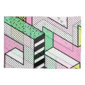 Abstracte Memphis: 80s geometrische vormen. Kussensloop (Achterkant)
