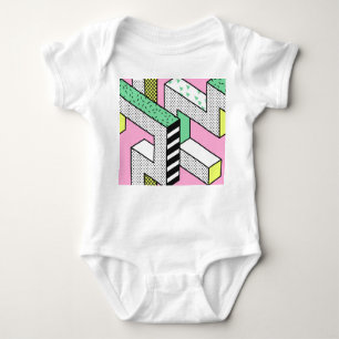 Abstracte Memphis: 80s geometrische vormen. Romper