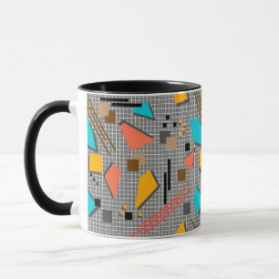 Abstracte memphis geometrische vormen patches retr mok
