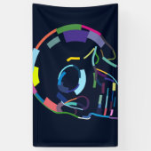 Abstracte menselijke schedel spandoek (Verticaal)