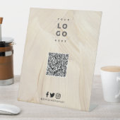 Abstracte merktekens voor Elegant QR-code, geverfd Reclamebord Met Voetstuk (Insitu)